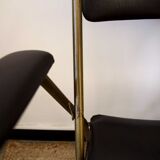 Lot of 4 metal and skai folding chairs