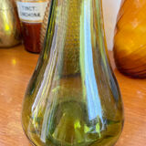 Vintage green glass decanter