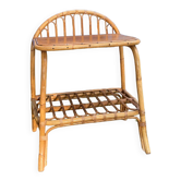 Chevet table de nuit rotin vintage
