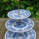 Servant dish with 3 floors in porcelain from Villeroy & Boch model Burgenland blue