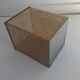 Cache-pot en verre et cannage