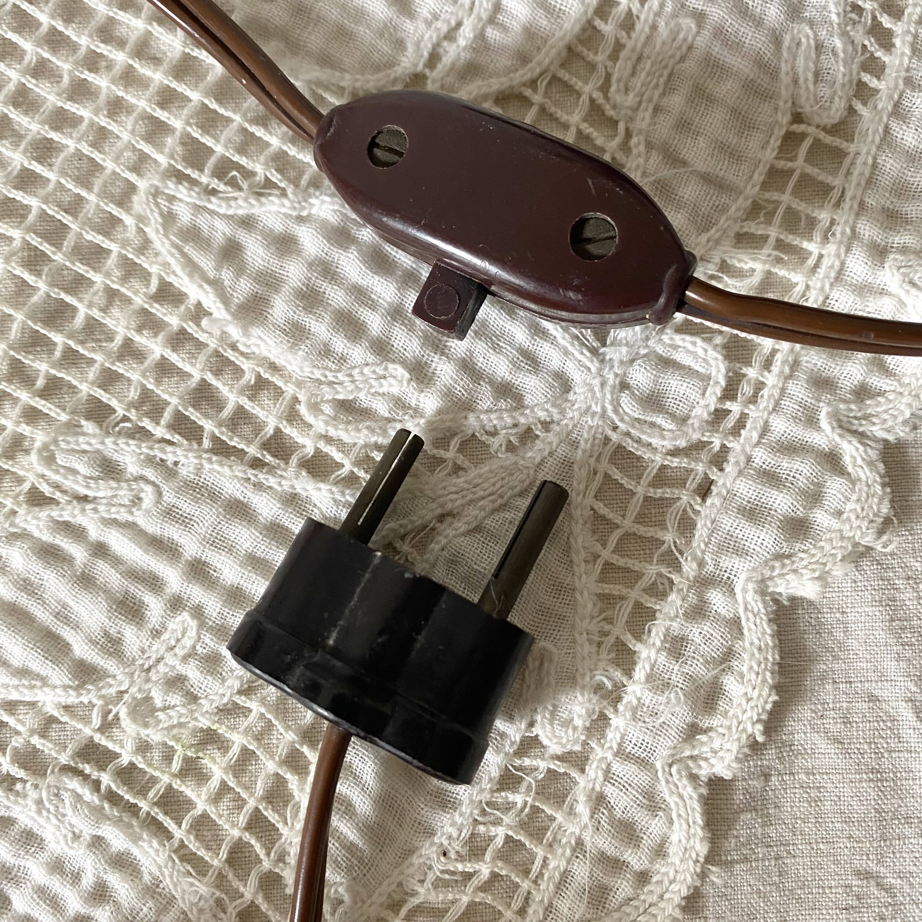 Antique turned wood lamp