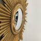 Sun mirror witch's eye vintage gilded wood 60s-70s