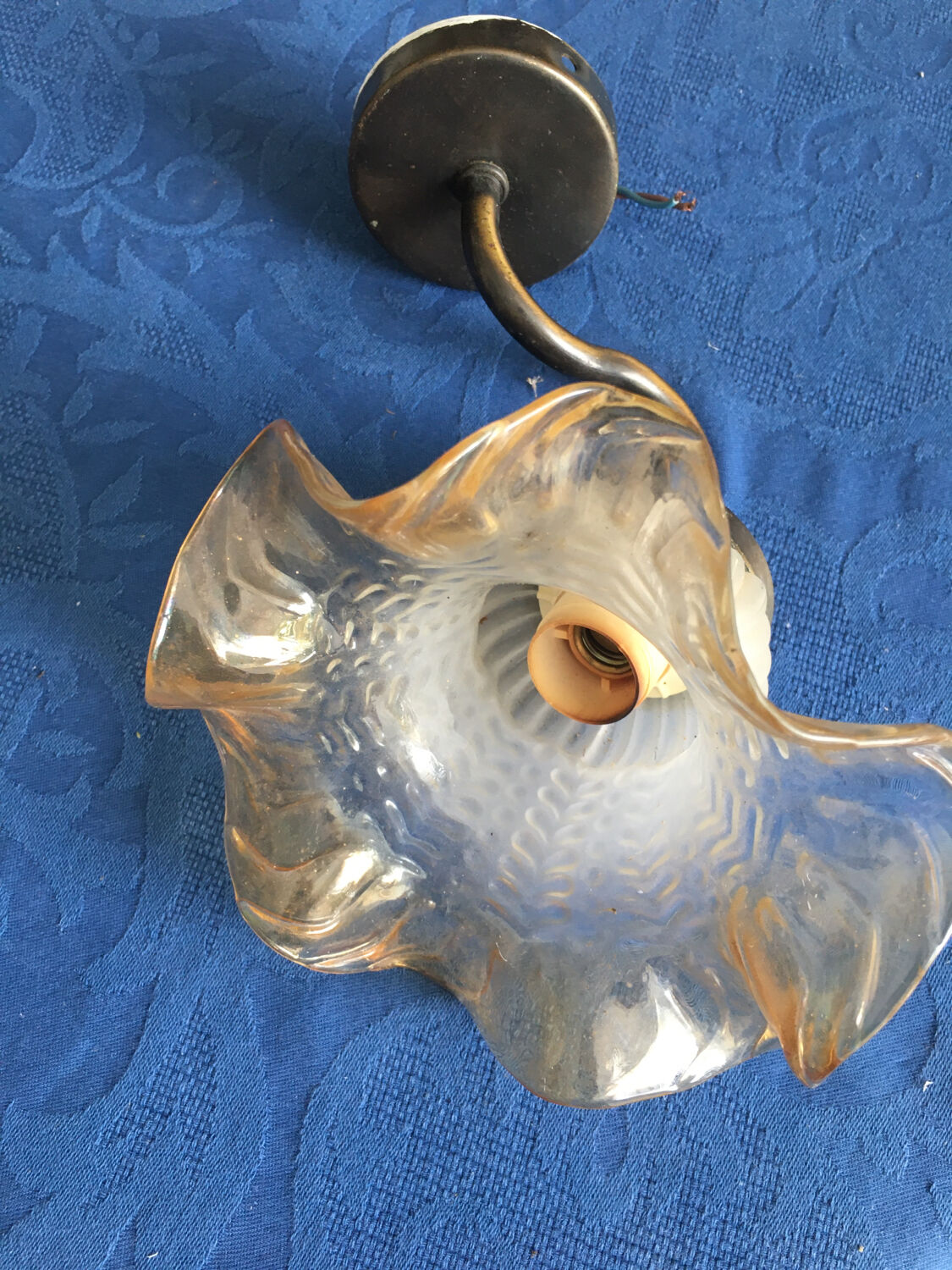2 art deco wall lamps