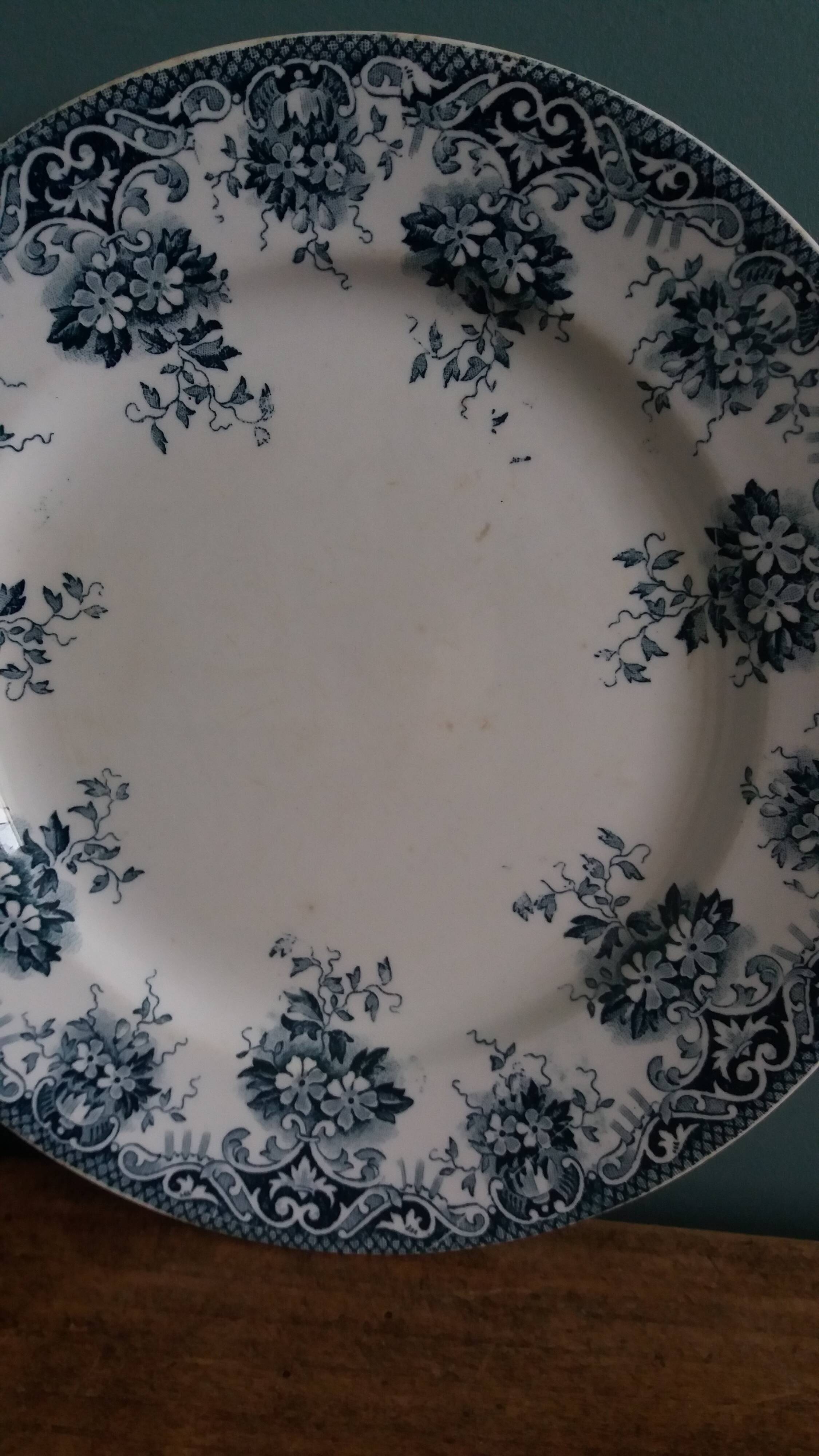 Flat plate from Saint-Amand and Hamage with Spring decoration.