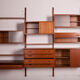 Mid century danish teak modular wall unit, 1960s