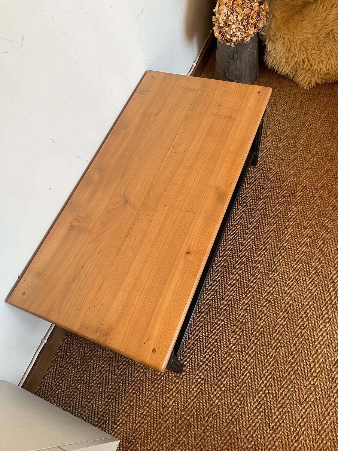 Vintage solid wood coffee table