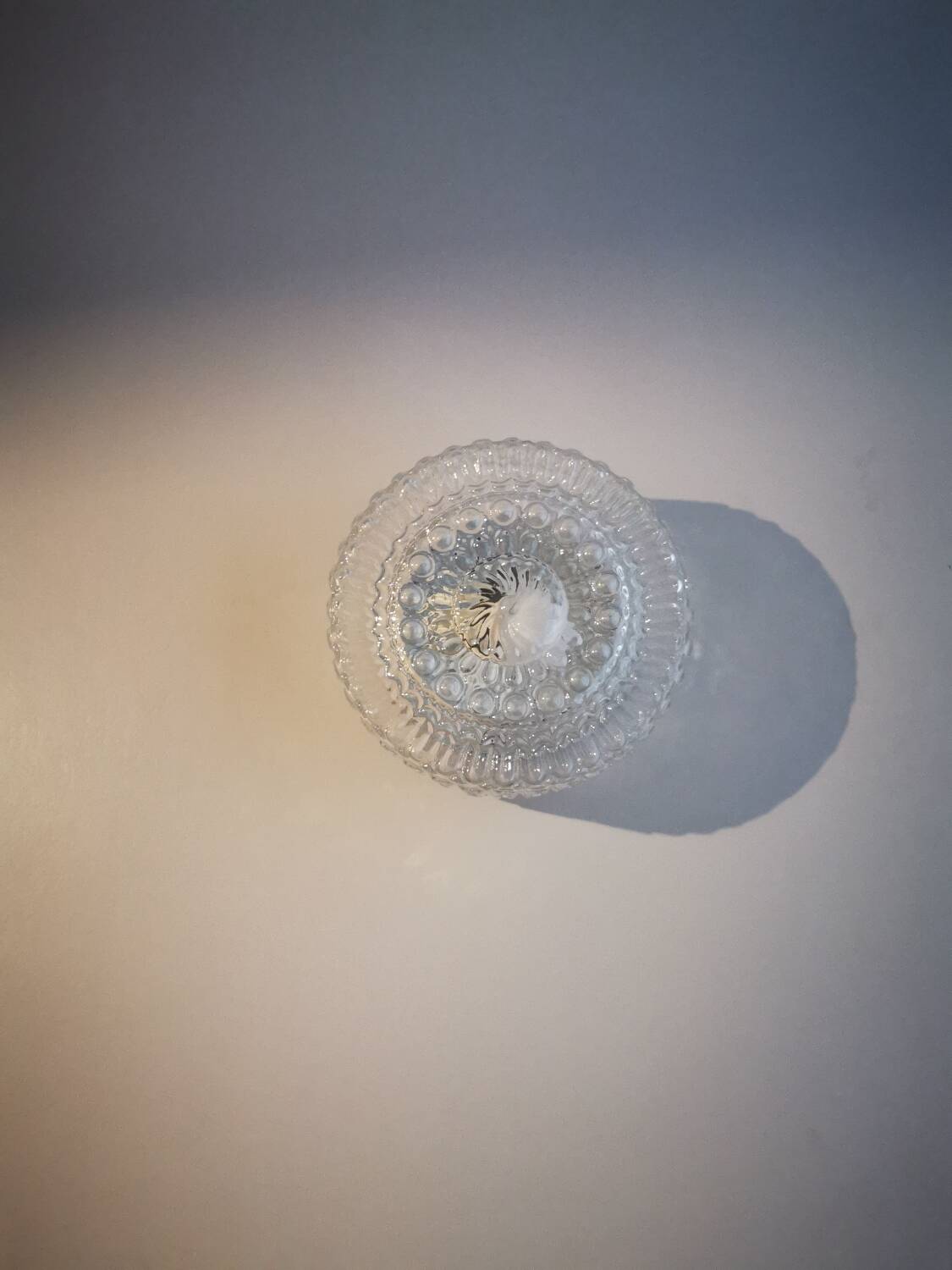 Ceiling light vintage 70s glass and crystal