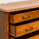 Vintage Scandinavian chest of drawers in solid oak, 1960s.