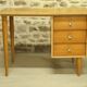 Desk 3 drawers spindles feet