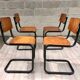 Lot de 4 chaises Vintage Arhend Cantilever couleur chêne