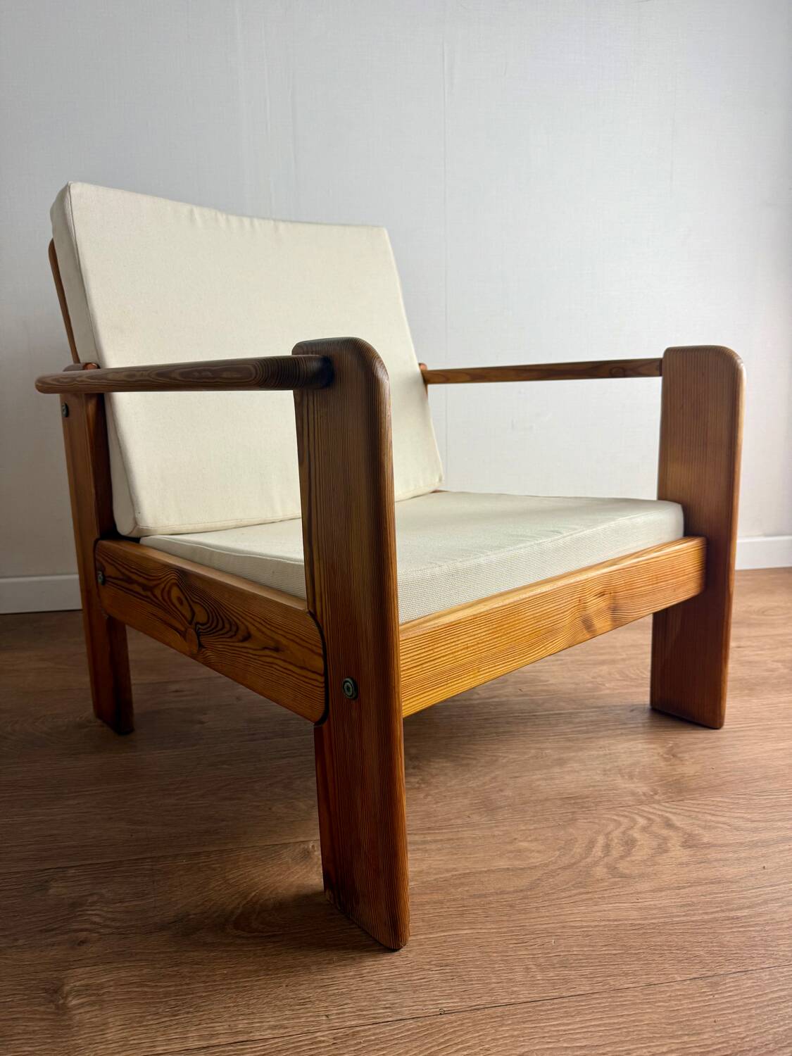 Solid pine armchair