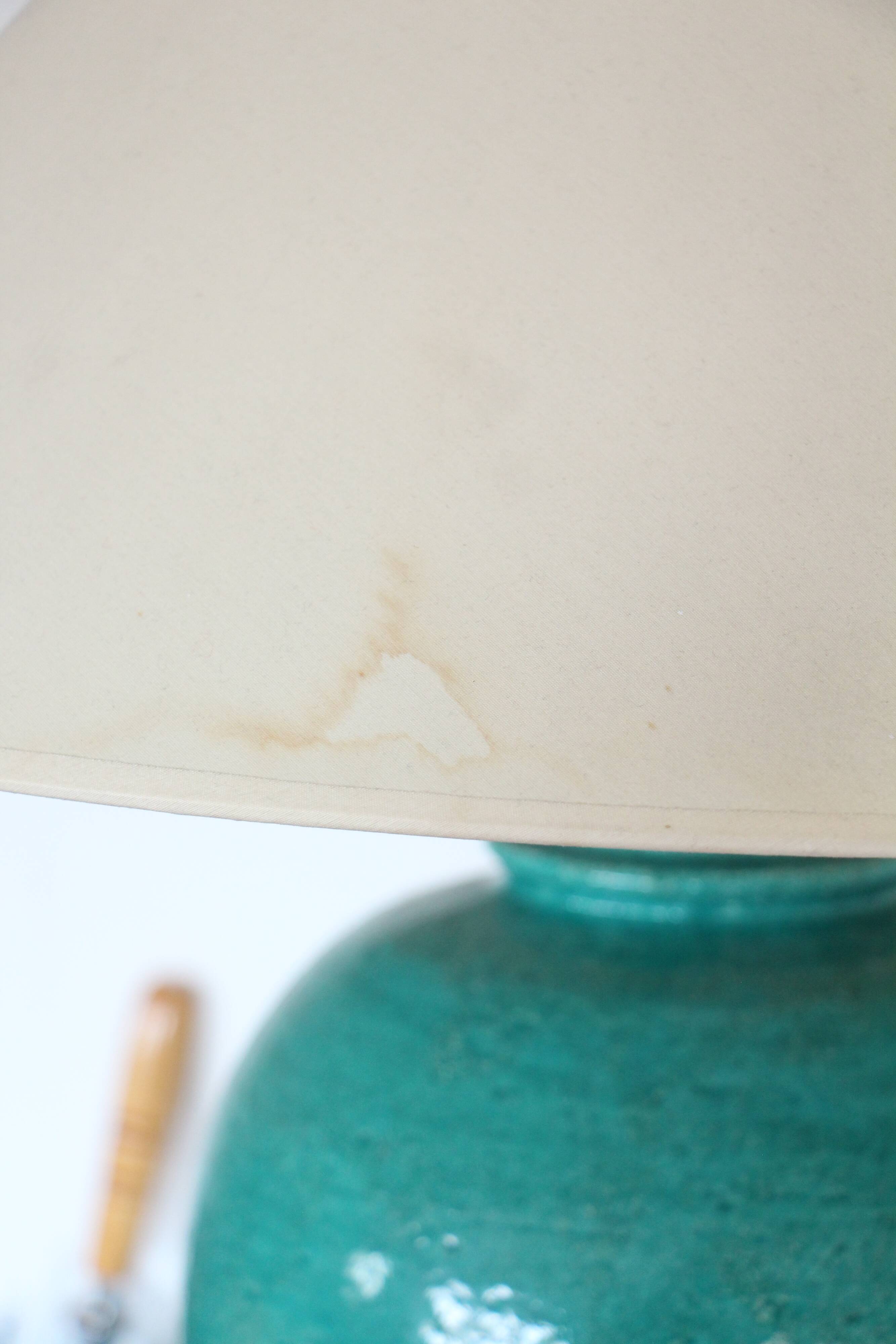 Lampe en céramique turquoise