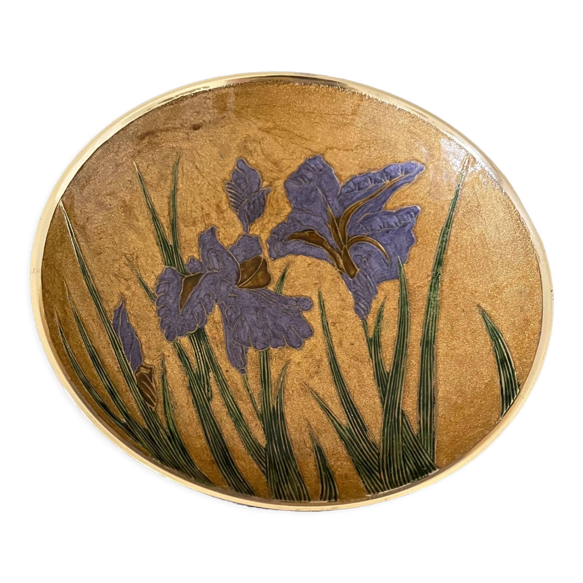 Cloisonné enamel dish 70s