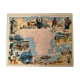 Old illustrated map of Central Africa from 1948 - JP Pinchon