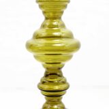 80s Amber Glass Candle Holder