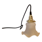 Vintage opaline portable lamp