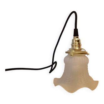 Vintage opaline portable lamp