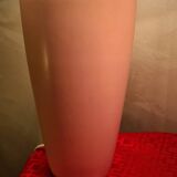 pair of 1970s lamps in matte pink ceramic and off-white lampshades, new inte