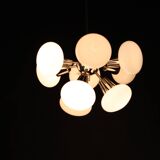 1970s Sputnik Chrome Plated 9-Flamming Chandelier by Kamenicky Senov , Czechoslovakia