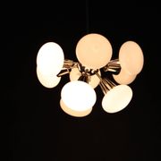 1970s Sputnik Chrome Plated 9-Flamming Chandelier by Kamenicky Senov , Czechoslovakia