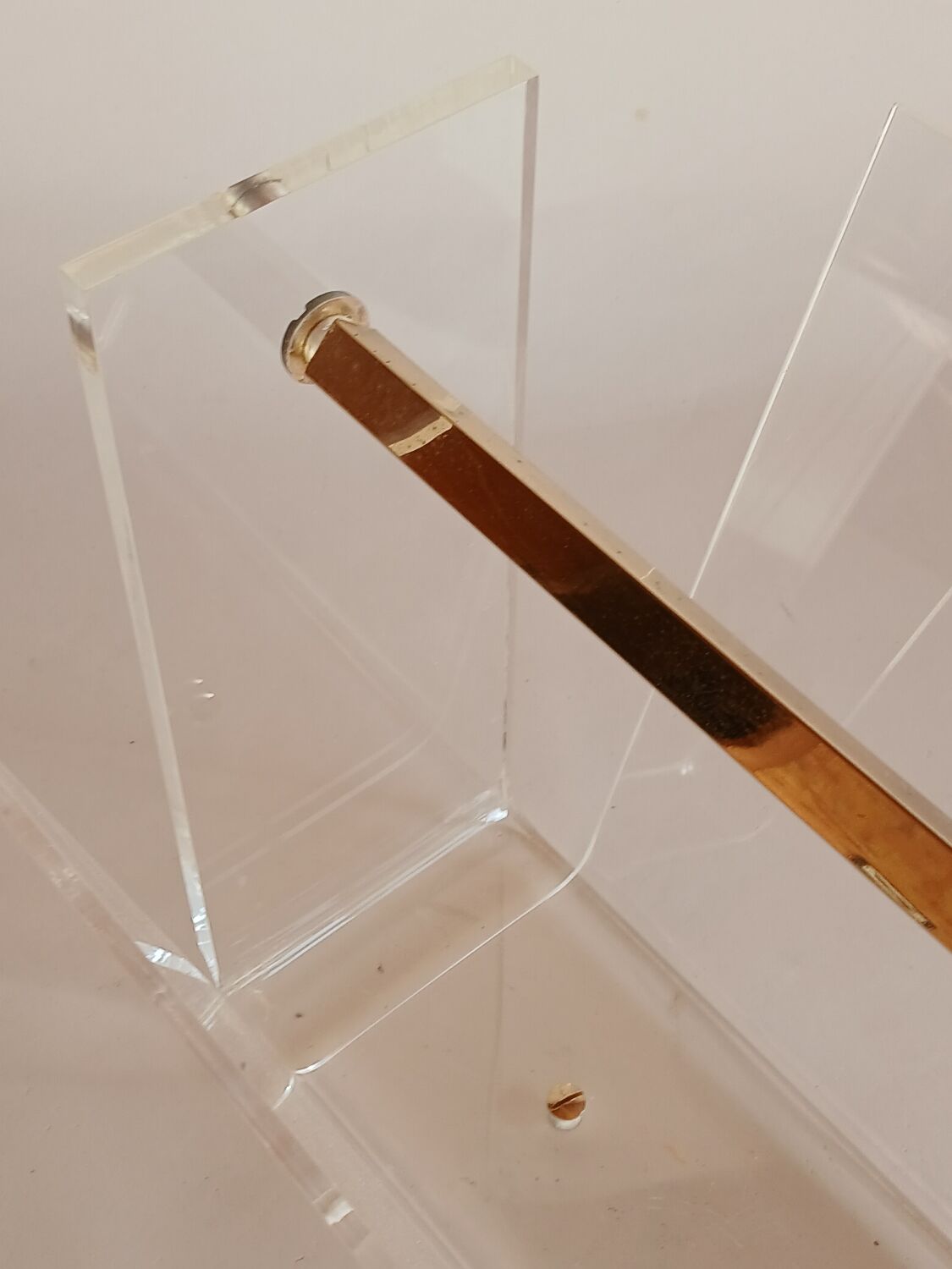 Acrylic magazine rack by David Lange