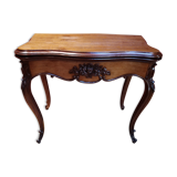 Louis XV style game table in walnut
