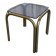 Table basse vintage en laiton et verre fumé / Moderne italien du milieu du siècle