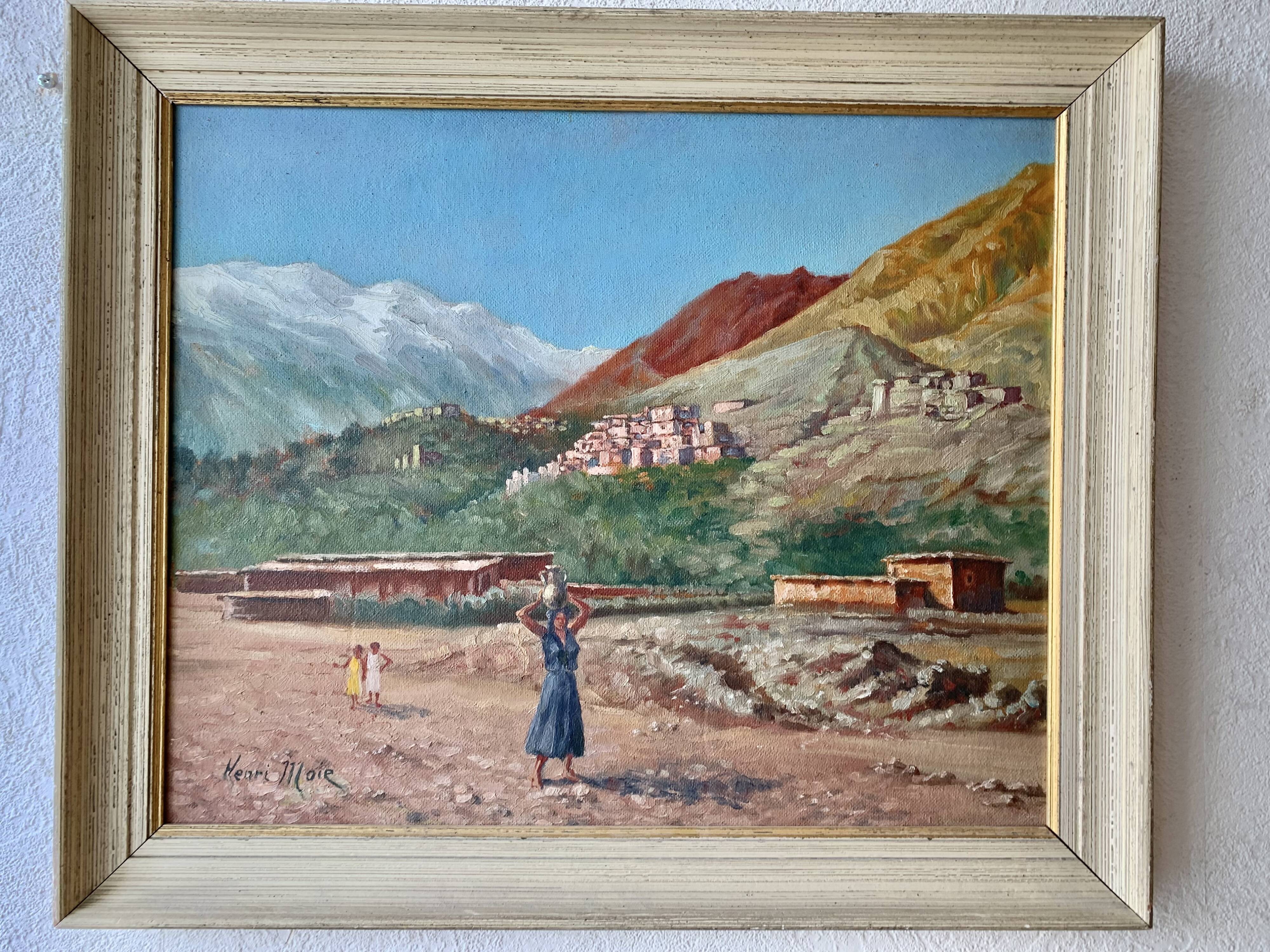 Oil painting on orientalist panel