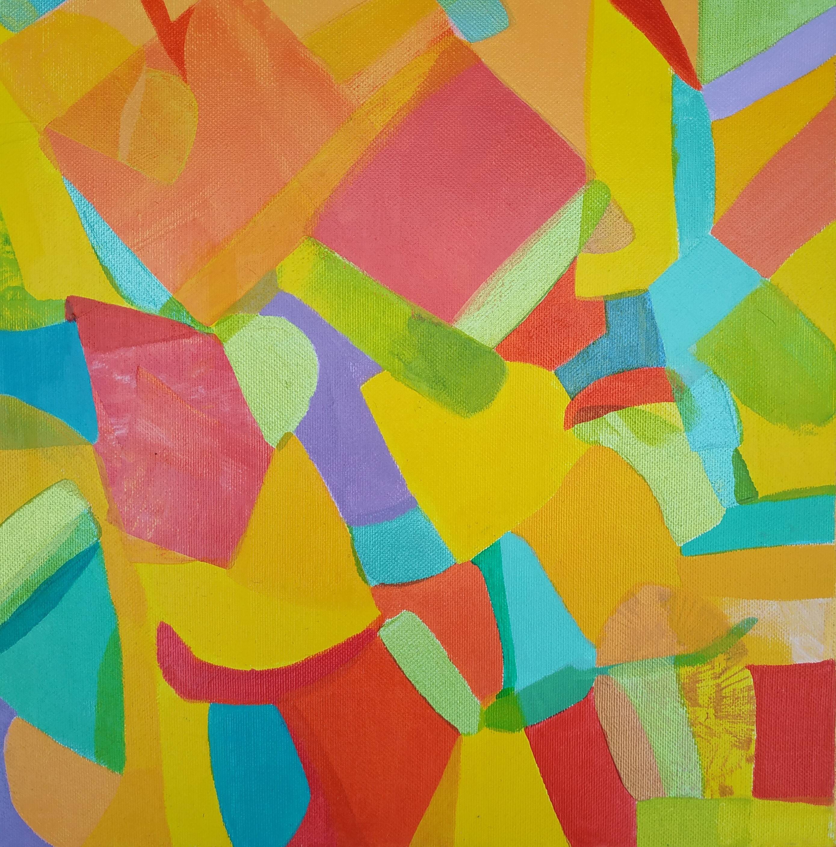 Abstract painting contemplation