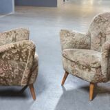 Pair of armchairs flower 50s