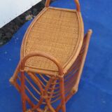 Bamboo and rattan magazine holder