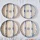 Special plate in iron earth from Sarraguemines Rouen model blue and white reliefs