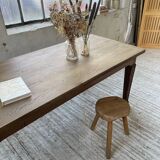 Solid oak farmhouse table 185cm