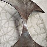 Knut Hesterberg's Propeller Round Coffee Table, steel structure and glass tray