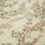 Handwoven anatolian beige carpet 147 cm x 246 cm