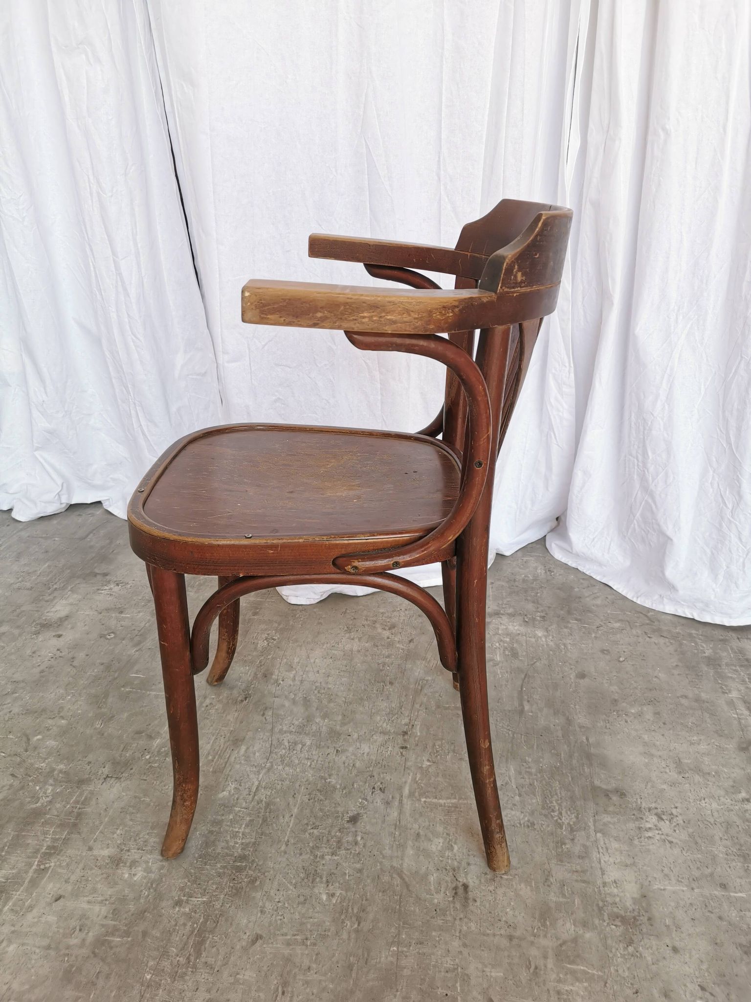 Vintage Bentwood Dining Chair: Mid-Century Thonet Style Armchair