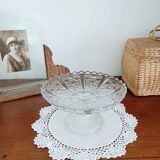 Glass fruit bowl on foot