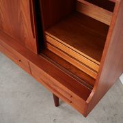 Teak highboard, Danish design, 1960s, production: Denmark