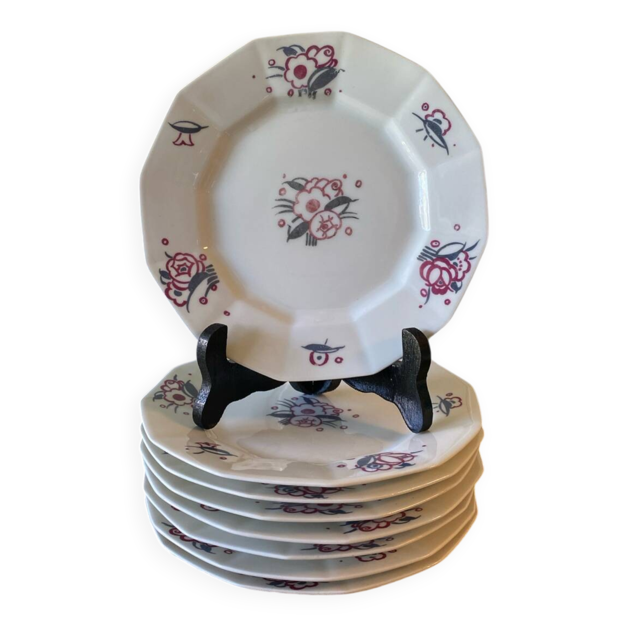 Assiettes à dessert haviland et le tanneur