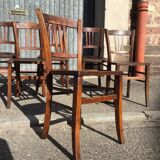 6 vintage bistro chairs 1950