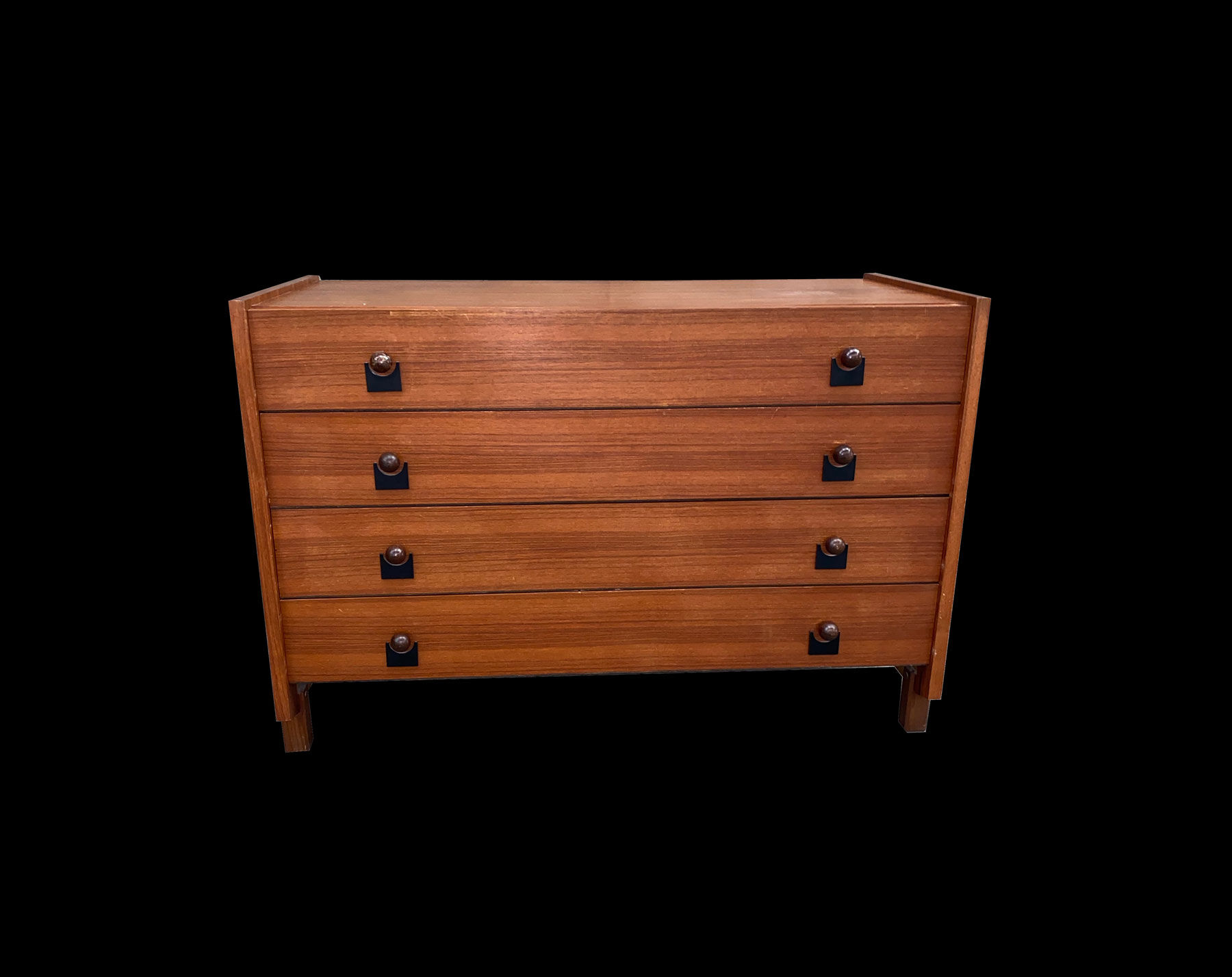 Italian teak chest of drawers year 50