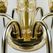 Vintage Murano glass chandelier in amber by De Majo, Italy, 1970s.