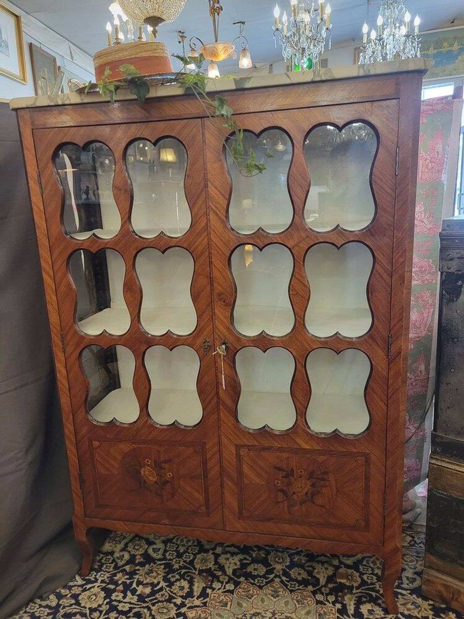 Louis XV Marquetry Display Case