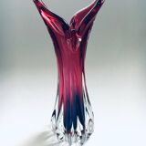 Czech Crystal Art Glass Beak Vase by Jozef Hospodka for Chribska Glassworks, 1950s