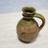 Old glazed terracotta jar