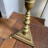 Large copper candlestick lamp base
