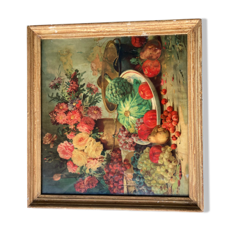 Chromolithographie nature morte