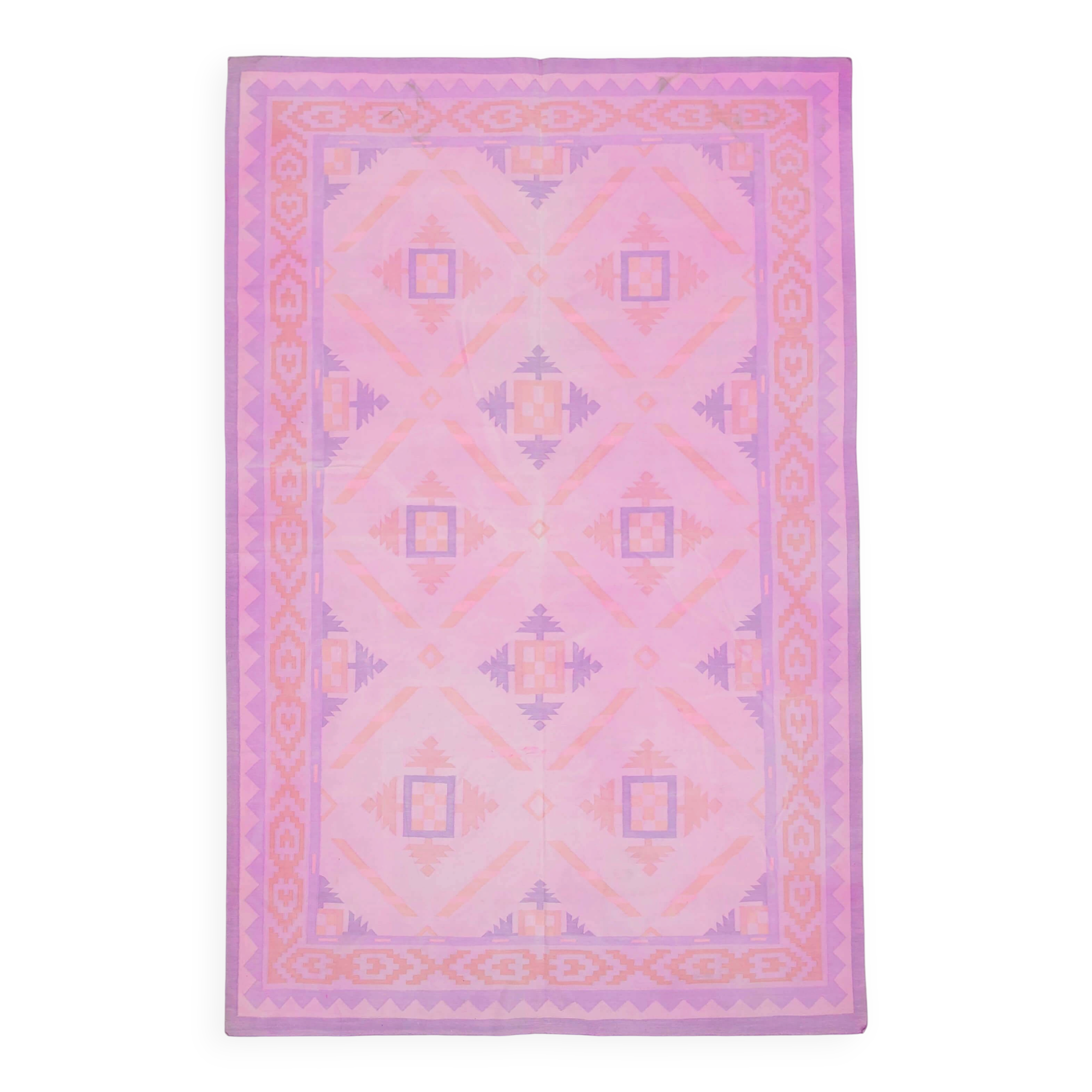 Turkish Handmade Vintage Anatolian Kilim 178 cm x 277 cm