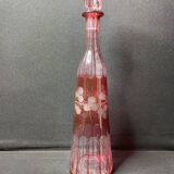 Lined crystal decanter cut and engraved